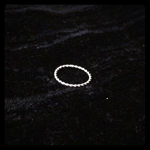 Braid Silver Simple Ring